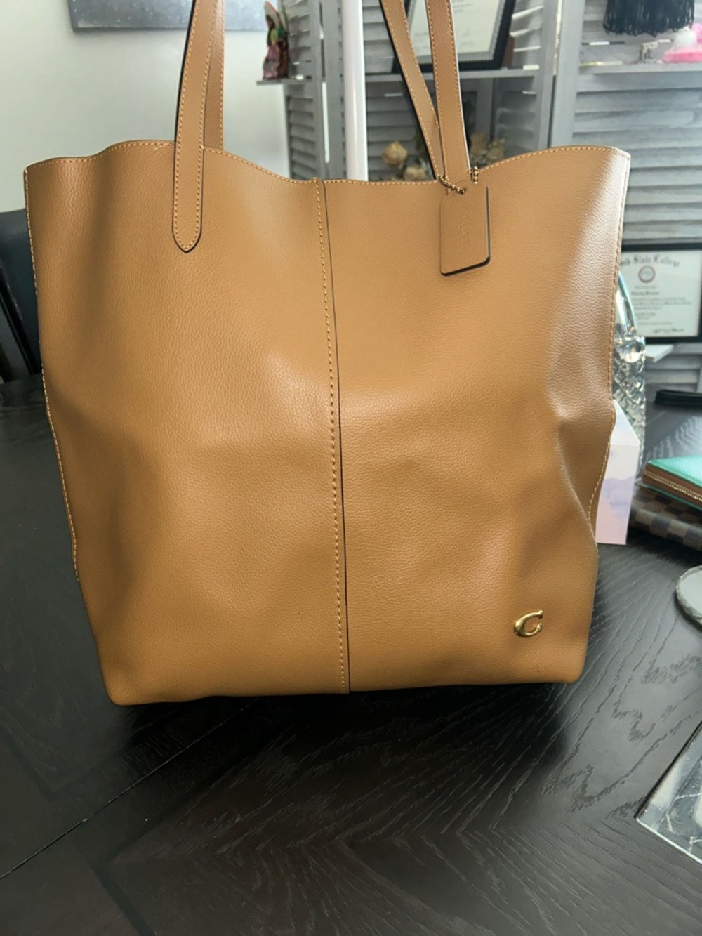 Coach North Pebbled Leather Tote